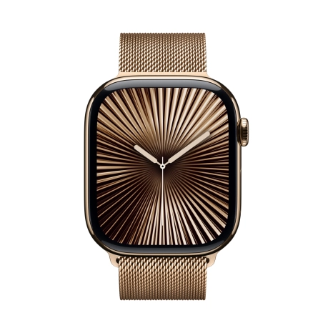 Apple Watch Series 10 42 мм, титановый золотой