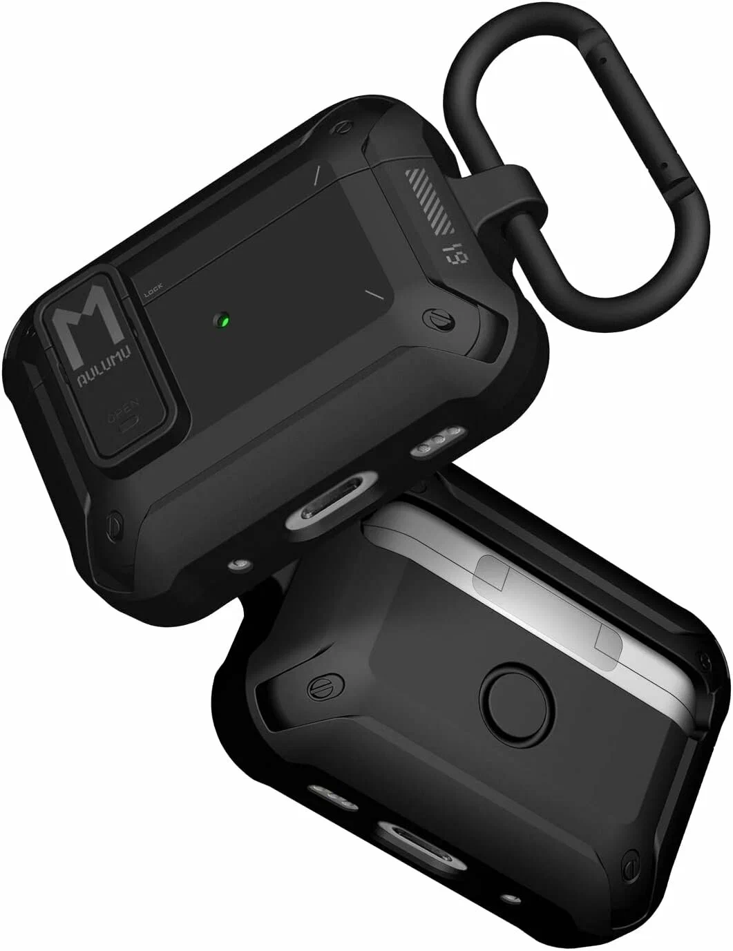 Чехол для AirPods Pro 1/2 Aulumu A19, с карабином
