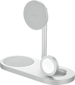 Беспроводное зарядное устройство uBear Stage Ultra 3-in-1, серебристый